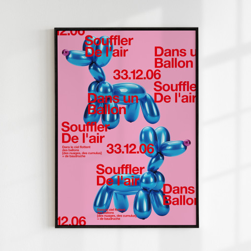 [요로코롬스튜디오] 미드센츄리 인테리어포스터 바우하우스 모던 포인트 대형포스터 액자 Balloon