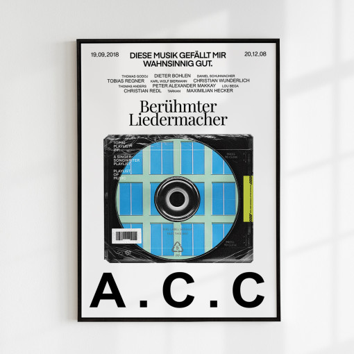 [요로코롬스튜디오] 미드센츄리 모던 포스터 그래픽디자인 아트포스터 액자 Blue CD