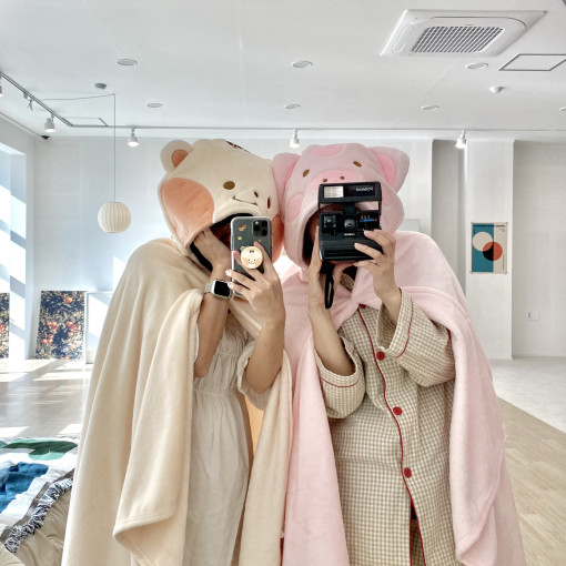 [람찌네소품샵] 람찌 / 꾸이꾸 후드담요