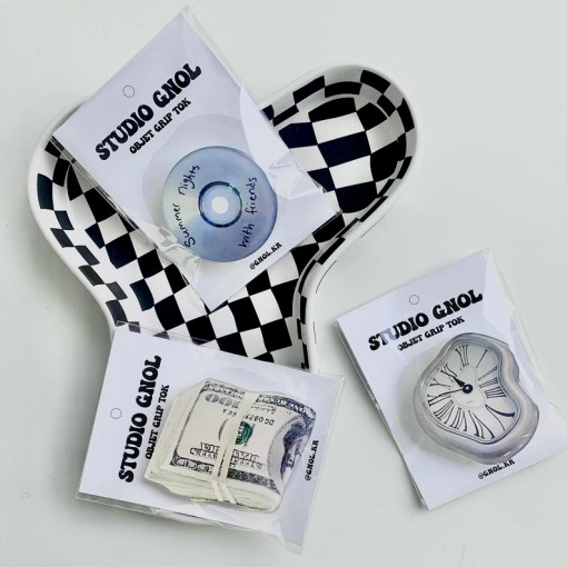 [스튜디오 지놀] 오브제 톡 3종 - 시계, CD, 달러