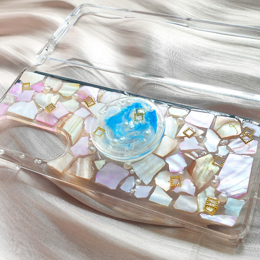 [투앤나인] 모든기종 천연자개 아이폰케이스 갤럭시케이스 LG 폰케이스 -핑크자개